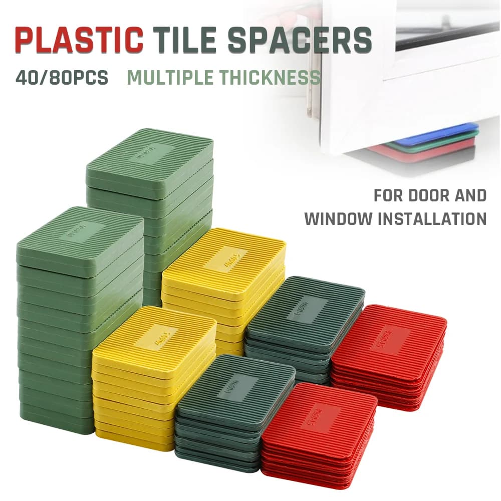 Paquets de 40/80 pièces de joints en plastique pour faciliter l'installation des cadres de portes et de fenêtres