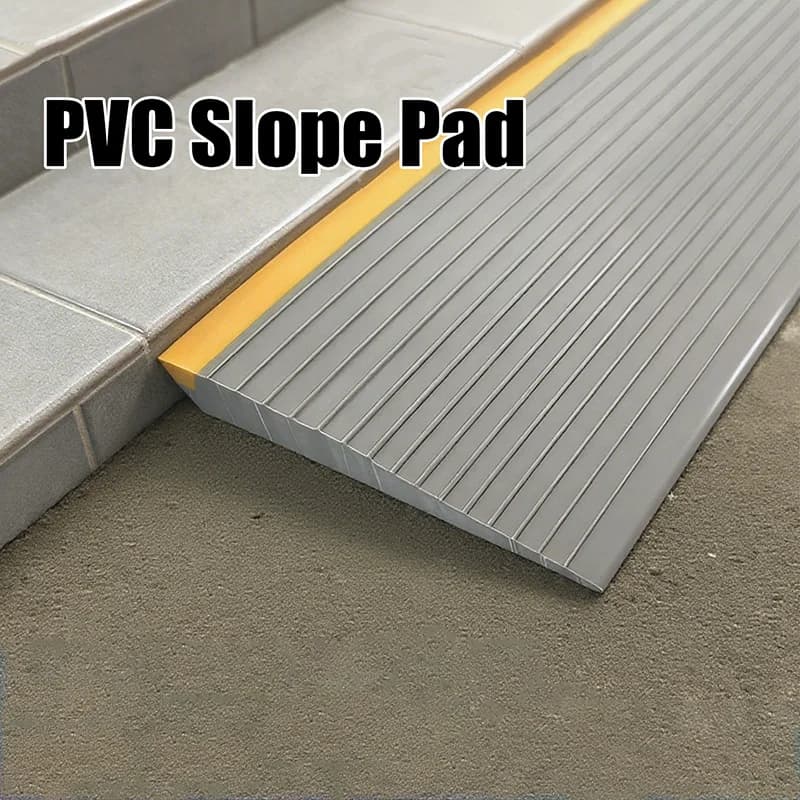 1 pièce 0,9 m x 5 cm Bande de seuil en PVC antidérapante pour porte d'entrée, plaque de passage pour robot aspirateur et bande de joint de sol