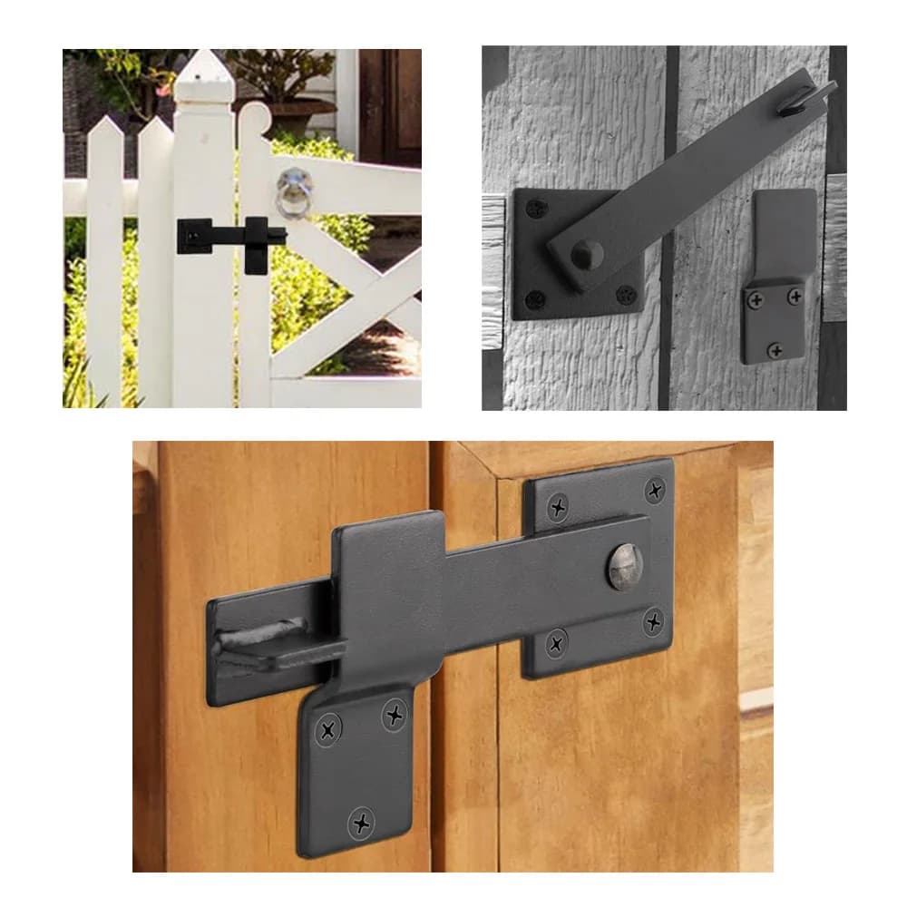 Serrure de Porte de Grange Rabattable Résistante à 360 °