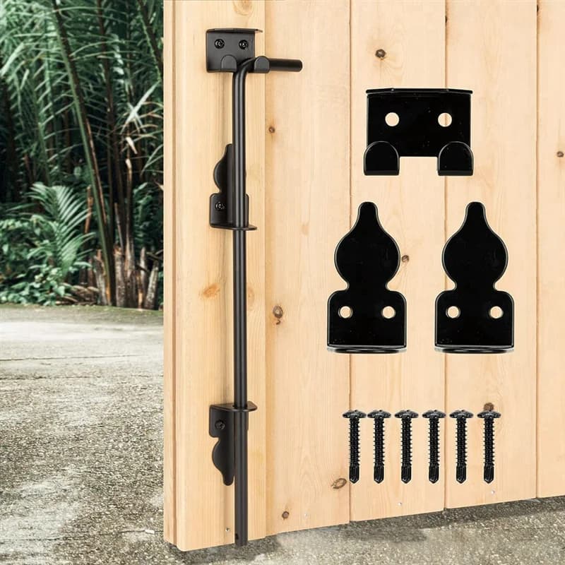 ABDH 1 jeu de loquets de porte extérieurs pour clôtures et portes-serrure de sécurité robuste
