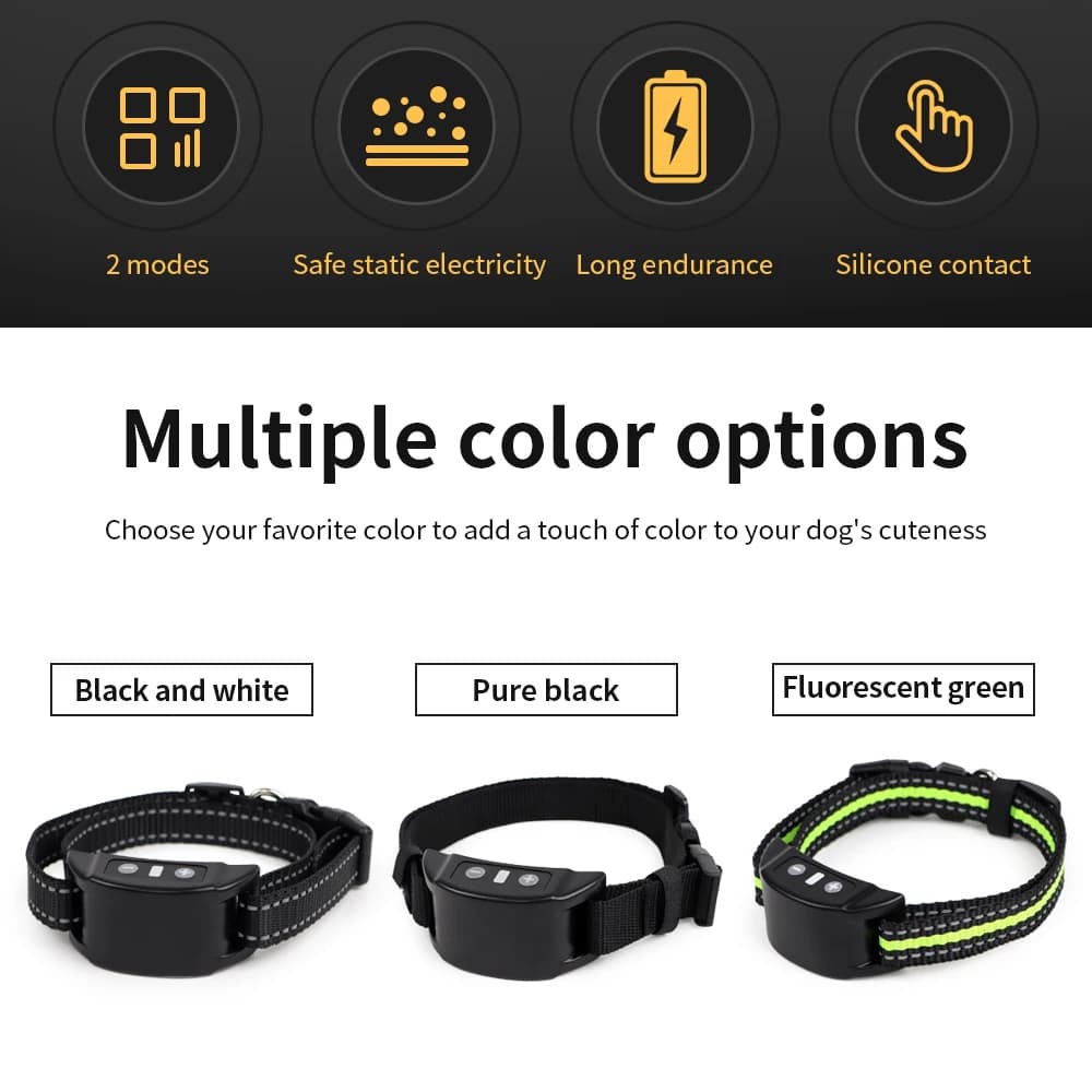 Collier Anti-aboiement automatique pour chien, colliers d'entraînement rechargeables par USB, sécurité, choc statique, colliers électriques Anti-aboiement humains, fournitures pour animaux de compagni