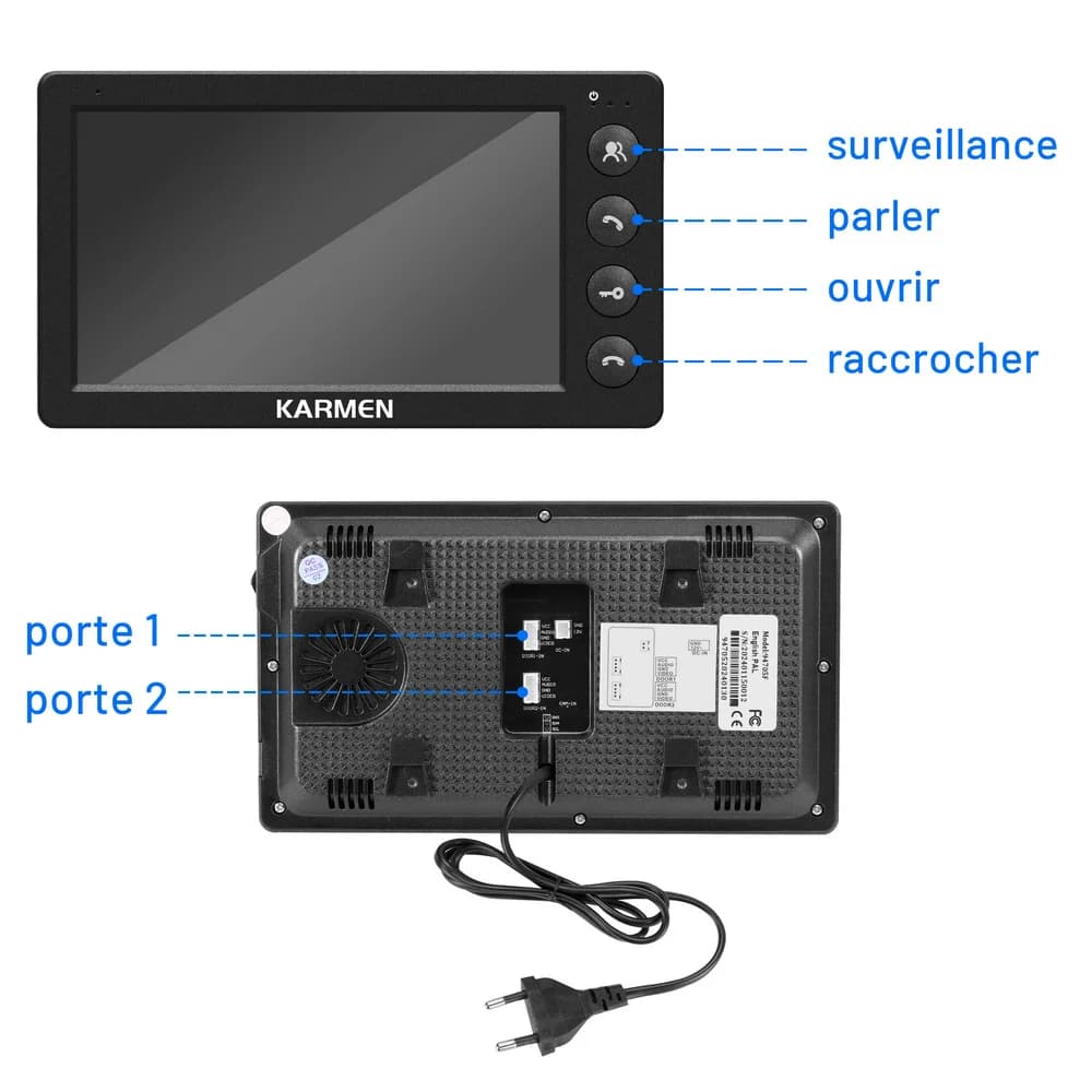 Interphone vidéo filaire pour la maison