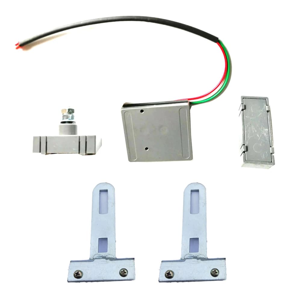 Moteur d'ouverture de portail coulissant avec interrupteur de fin de course magnétique normalement ouvert (NO) et supports de fixation