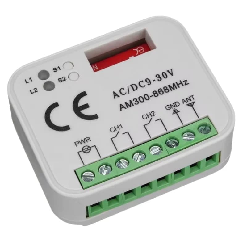 Module récepteur de porte de Garage à 2 canaux