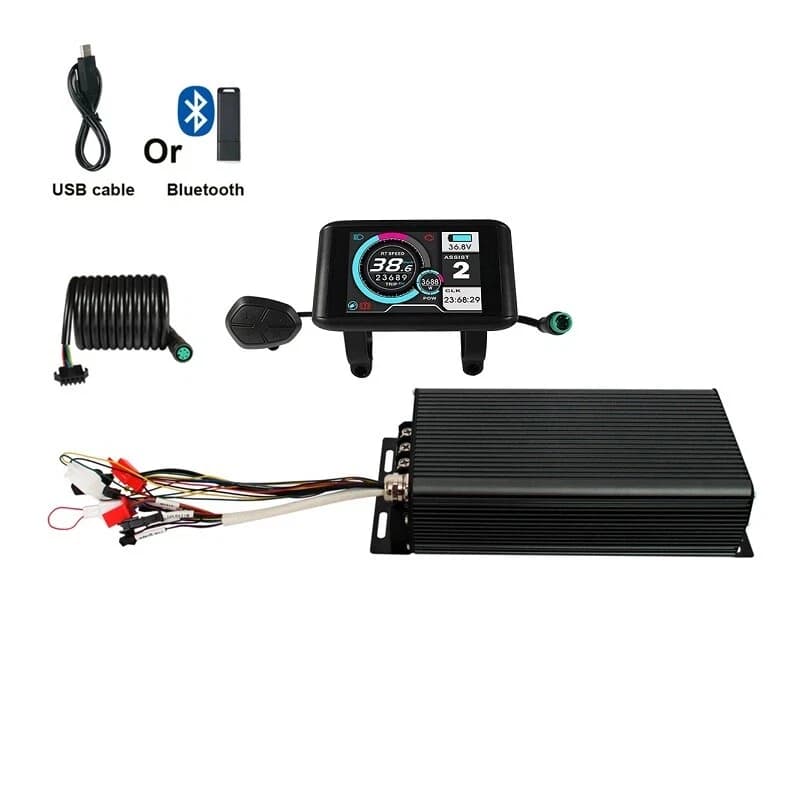 Roue arrière de vélo électrique haute puissance, moteur arrière Ebike 72V 4000W, kit jante MTX39 avec Sabvoton 80A, dropout 135mm 155mm