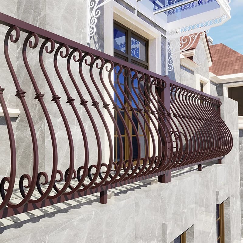 Professionnel personnalisé en alliage d'aluminium balcon garde-corps villa cour jardin clôture terrasse