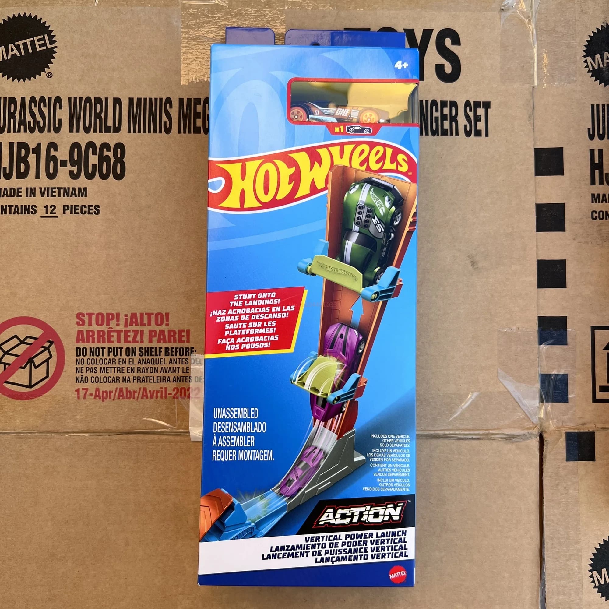 Ensemble de voies Hot Wheels, lanceur de voiture en alliage, Kit de défi de cascade, jouets pour garçons, modèle FWM85, cadeaux de vacances, en Stock