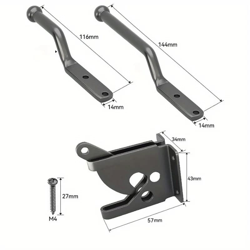 Loquet de porte automatique avec boulon pour clôture de jardin de pâturage