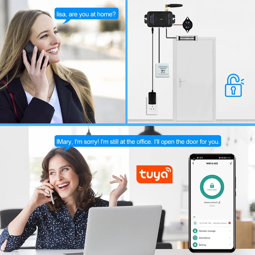 Kit de système de contrôle d'accès de porte WiFi Tuya APP
