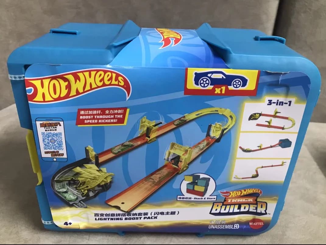 Ensemble de voies Hot Wheels, lanceur de voiture en alliage, Kit de défi de cascade, jouets pour garçons, modèle FWM85, cadeaux de vacances, en Stock