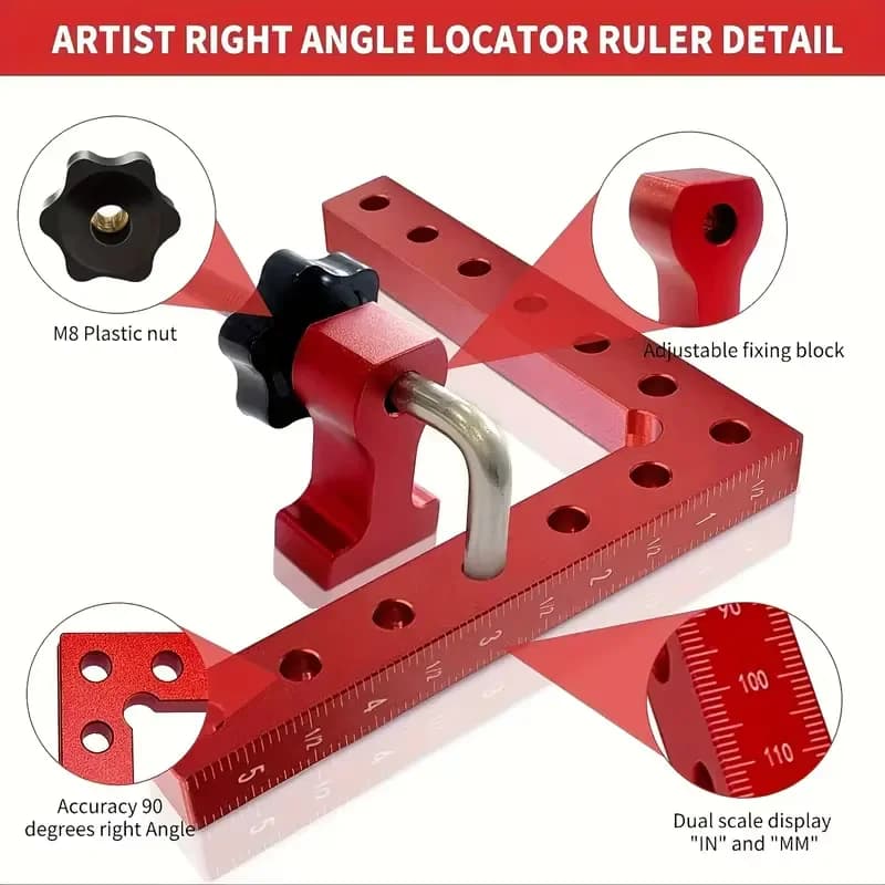 Pinces d'angle métalliques en alliage d'aluminium à 90 degrés