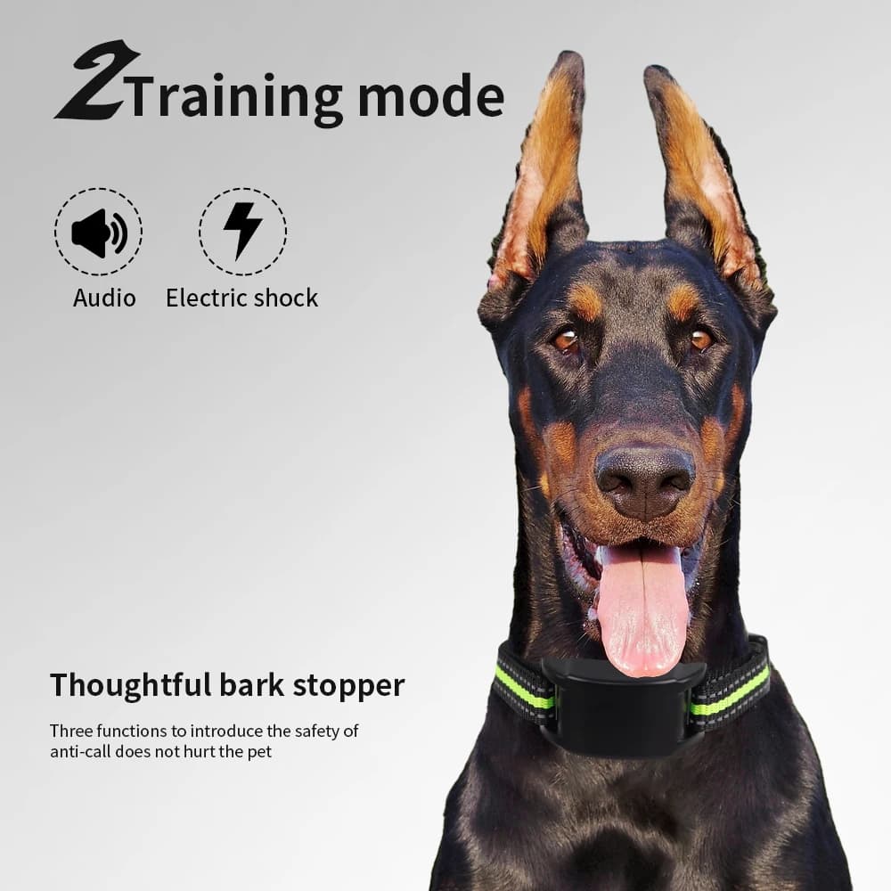 Collier Anti-aboiement automatique pour chien, colliers d'entraînement rechargeables par USB, sécurité, choc statique, colliers électriques Anti-aboiement humains, fournitures pour animaux de compagni