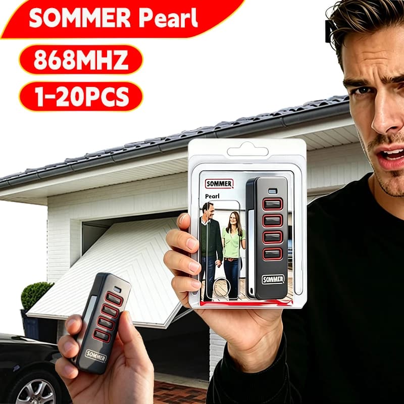 Télécommande à code roulant SOMMER PEARL 868 MHz TWIN VIBE STATUS 4 boutons pour ouvre-porte de garage 4018 4019 TX40 TRX55 T
