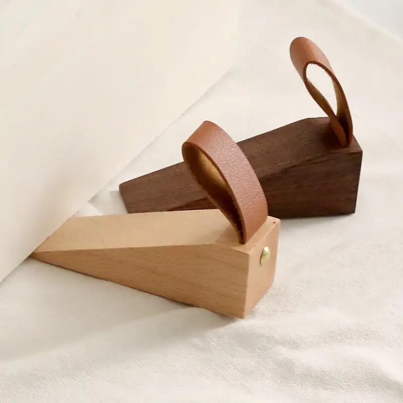 1 pièce Butée de porte en bois massif