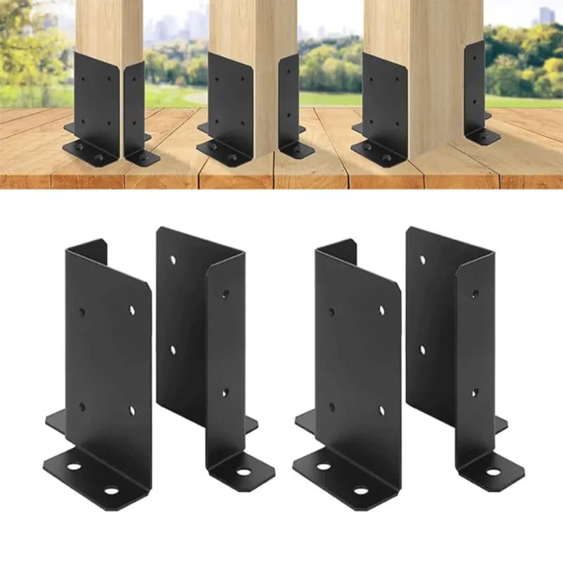 Supports de Base de poteau de clôture réglables en bois
