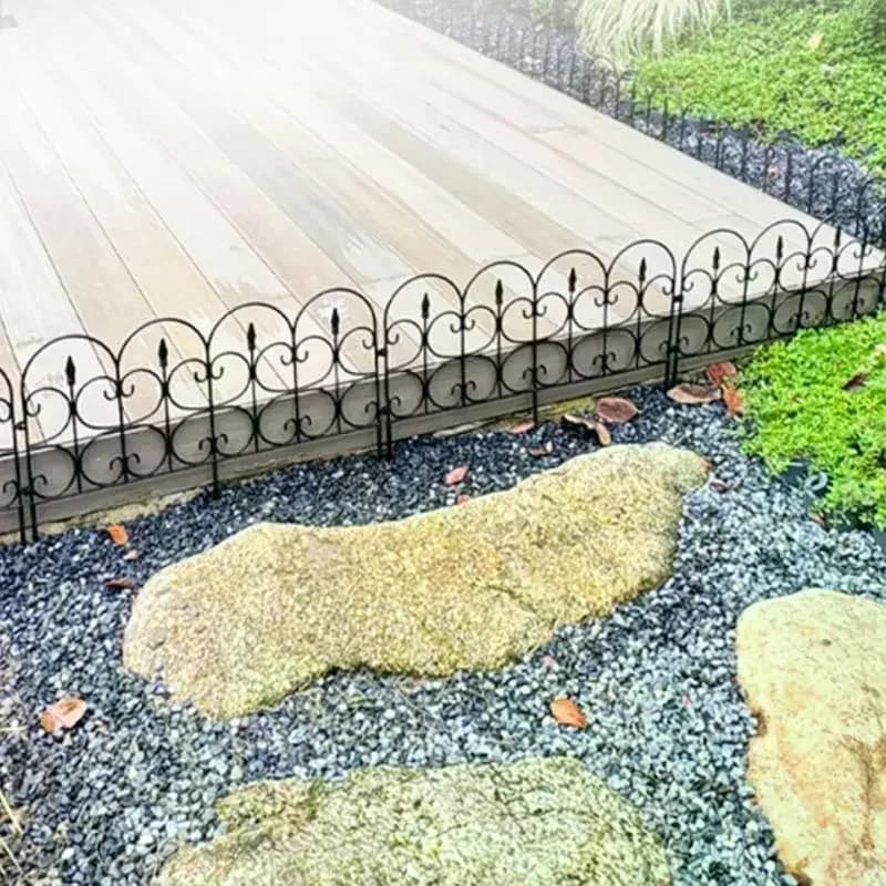 Clôture décorative de jardin, barrière extérieure antirouille en fil métallique, clôture pliante pour patio, barrière pour parterres de fleurs