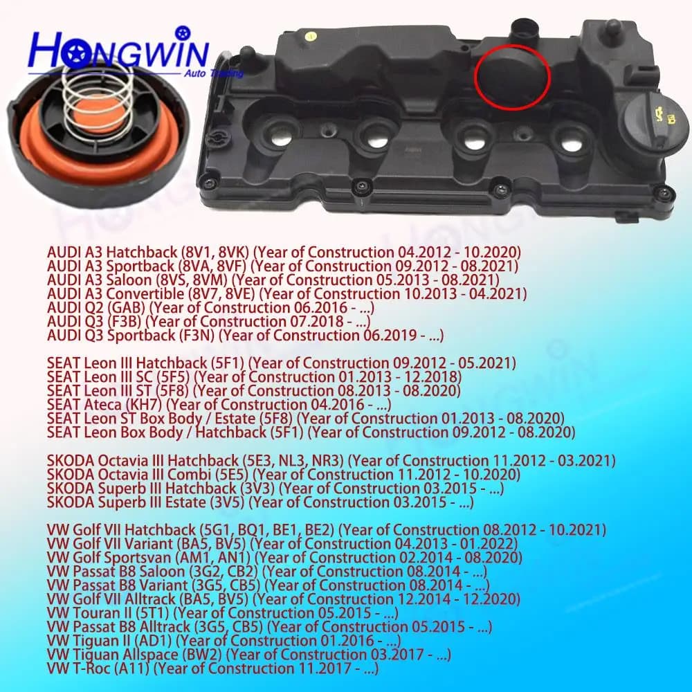 Kit de réparation de couvercle de soupape 03L103469AC 03L103469AE pour Audi A3 Hatchback Q2 GAB Q3 Sportback SEAT Leon III Ateca SKODA Octavia III