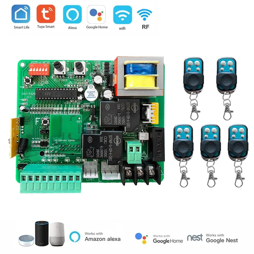 Carte de commande de moteur de portail coulissant avec application intelligente Tuya WiFi