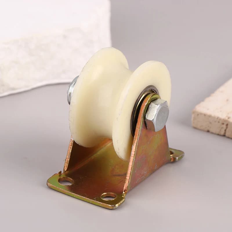 1 pièce Rouleau à gorge en nylon V/U avec support 30mm 50mm pour porte