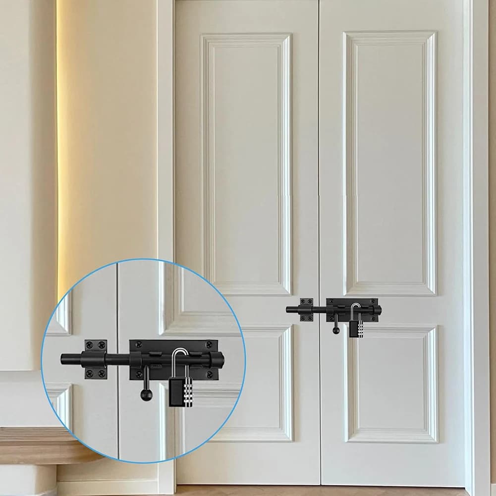 Loquet de porte coulissant robuste, verrou de sécurité pour portail de jardin, abri, tour, quincaillerie domestique