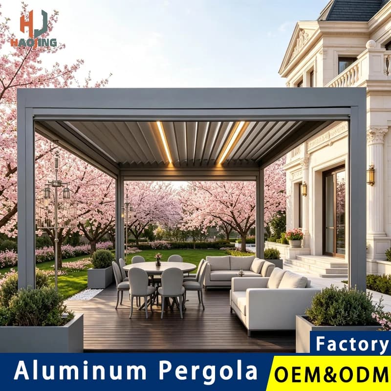 Pergola électrique en aluminium sur mesure