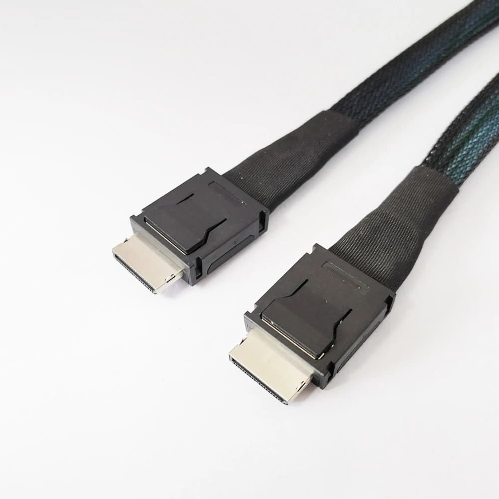 SFF-8611 4X 42P d'Oculink au câble de SFF-8611 4X 42P d'Oculink, SFF 8611 4I au mini câble de données superbe de câble de vitesse de serveur du SFF-8611 4I de SAS