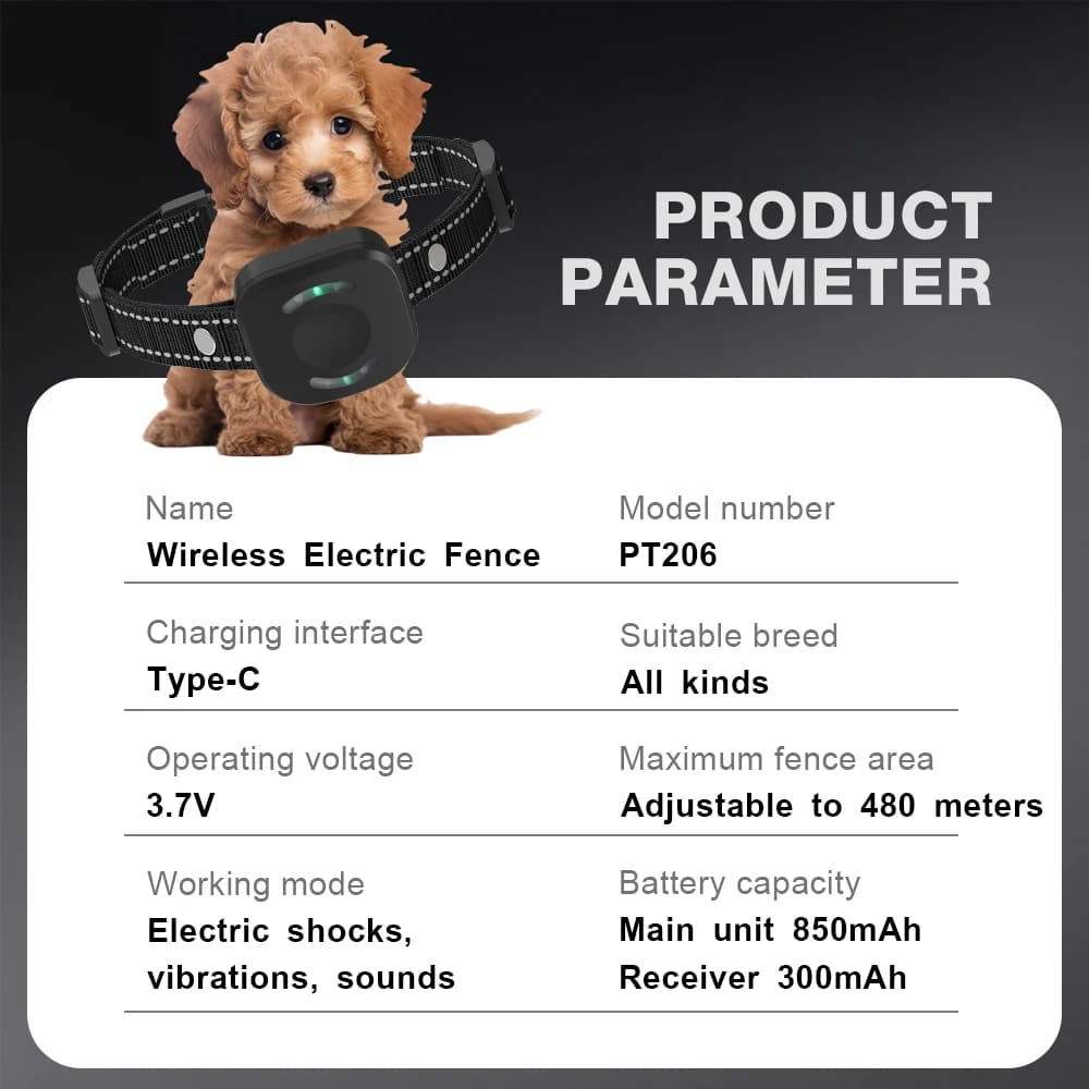Système de confinement de clôture électronique sans fil pour chien