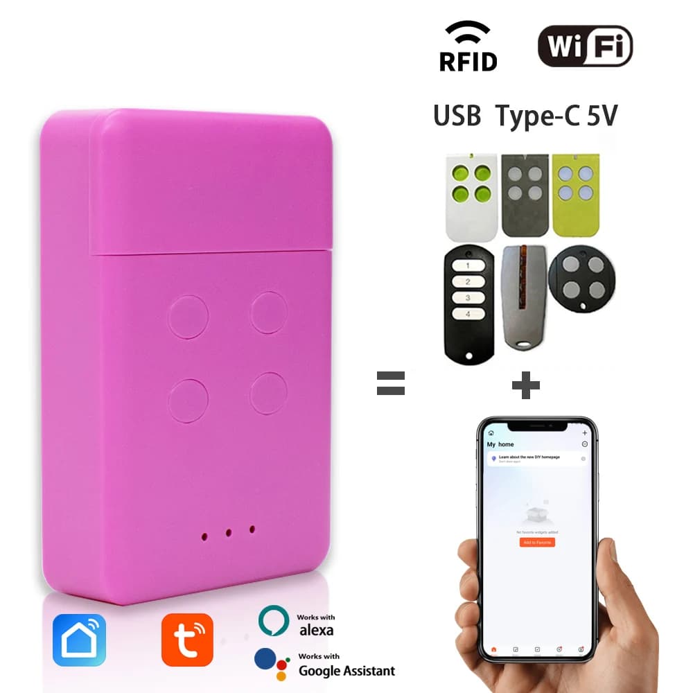 Mhouse GTX4 TX3 TX4 Tuya Smart APP Porte-clés de portail intelligent 433.92mhz Émetteur RF+WIFI Contrôleur 2-en-1
