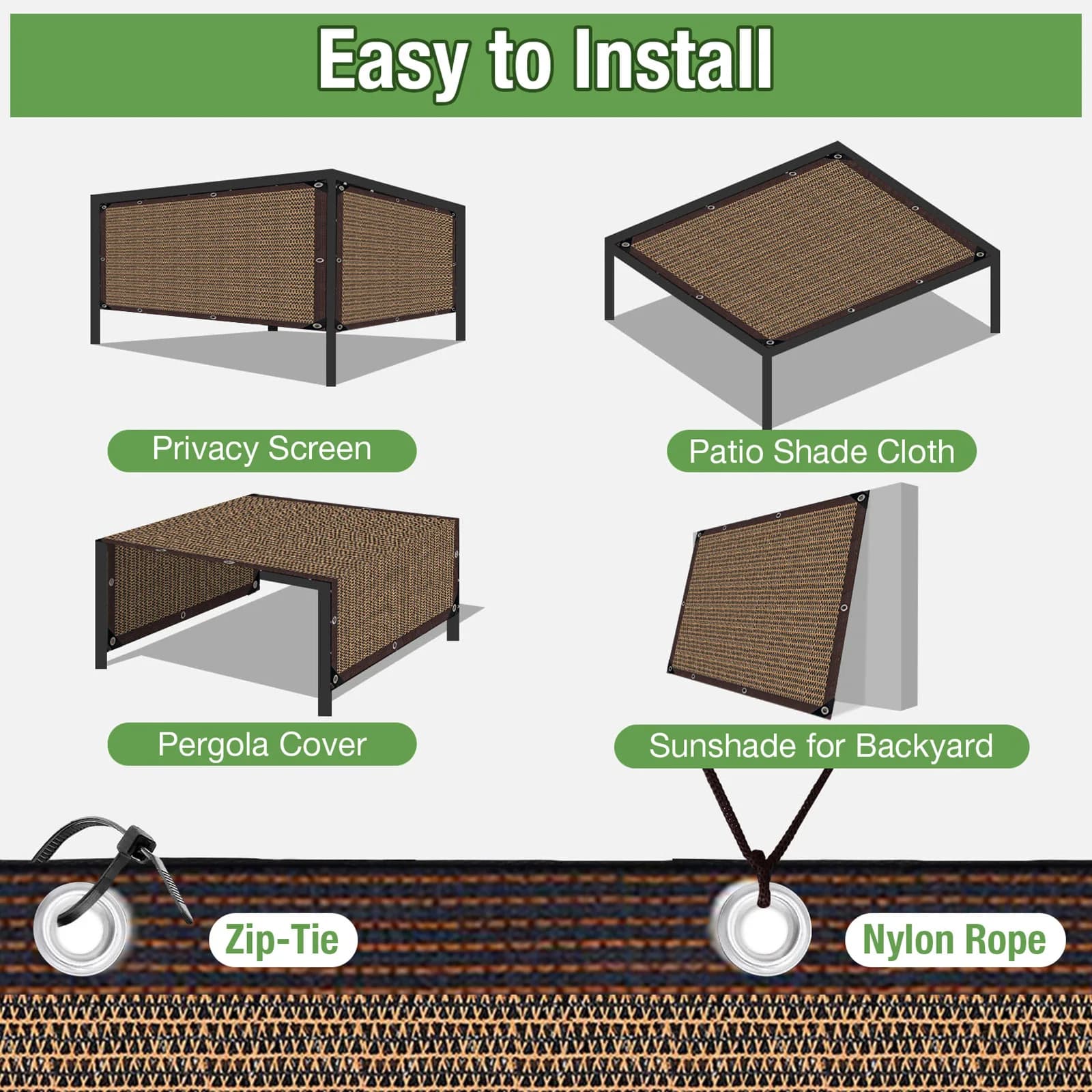 Écran de clôture connectable 100 % HDPE pour la protection de la vie privée