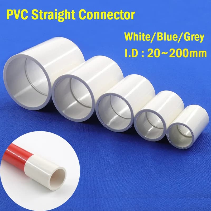 Connecteurs droits de tuyaux en PVC