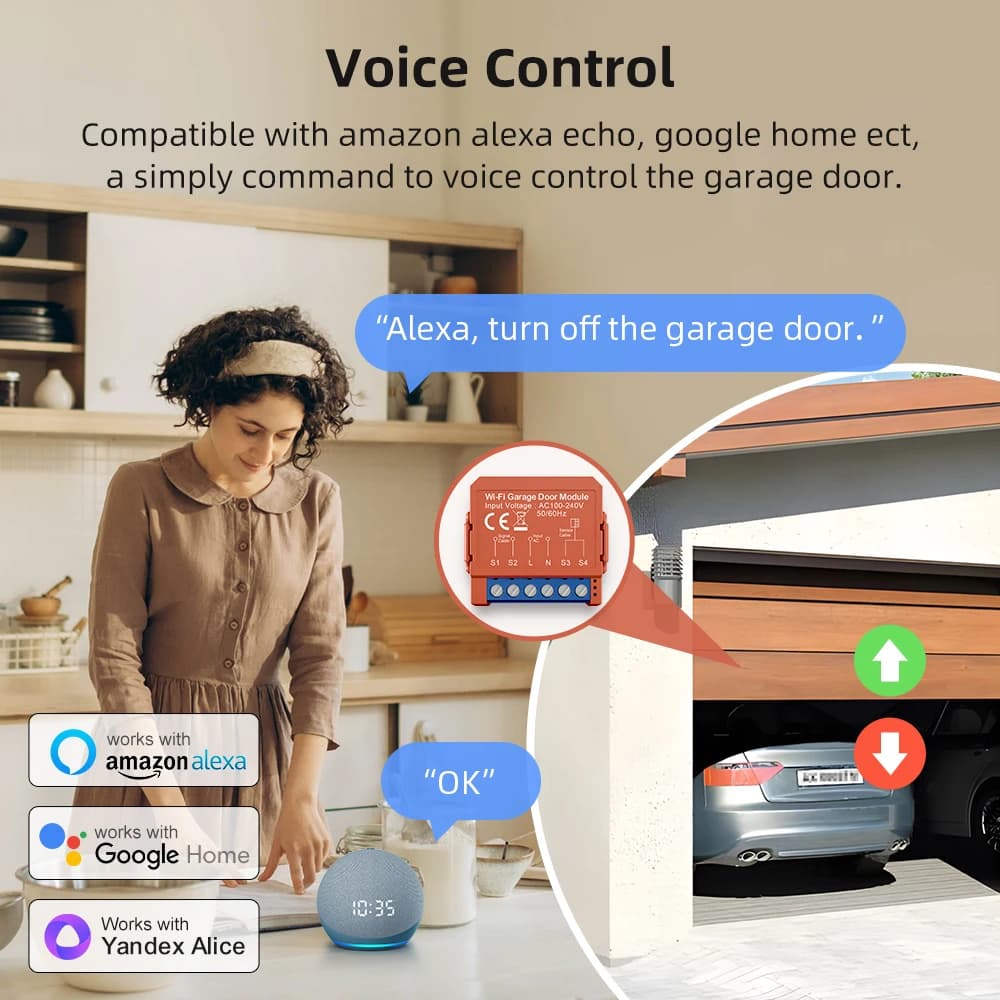 Module d'ouverture de porte de garage WiFi AVATTO