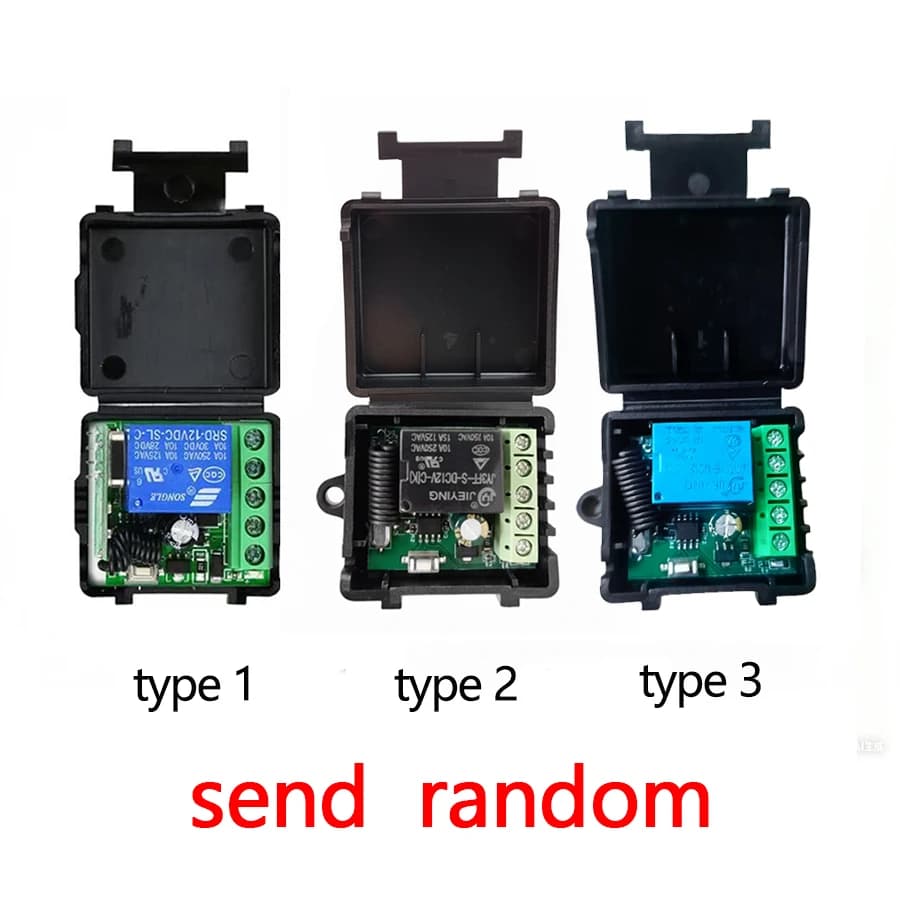 Module récepteur de relais de commutation sans fil RF 433Mhz DC 12V 1 canal pour serrure électromagnétique de porte LED DIY