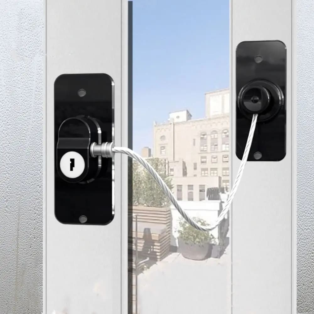 Serrure de fenêtre rotative en plastique avec clé