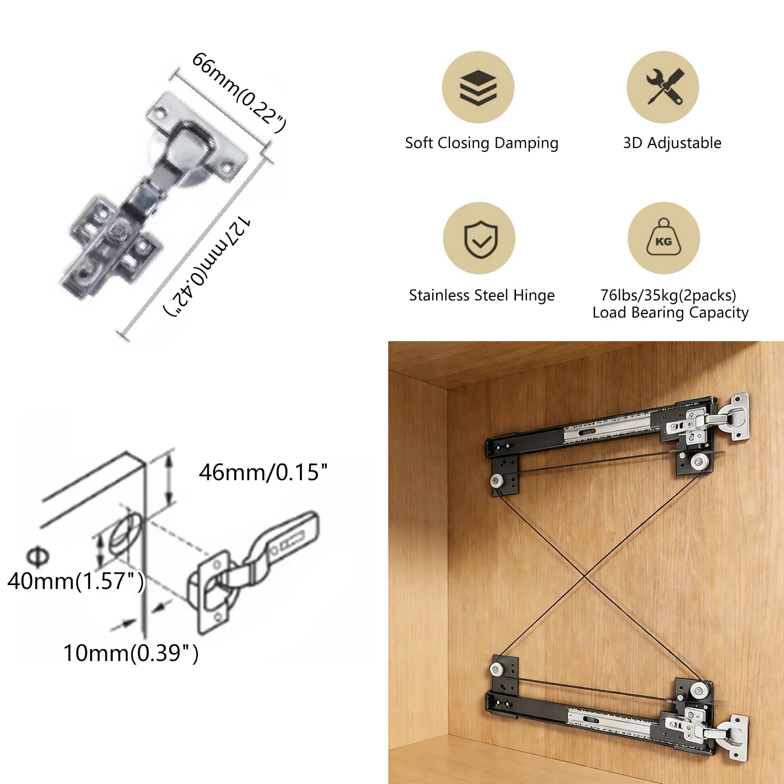 Quincaillerie coulissante dissimulée pour porte papillon, pour meuble TV, porte escamotable, insertion latérale, rail à roulettes rétractable, mobilier