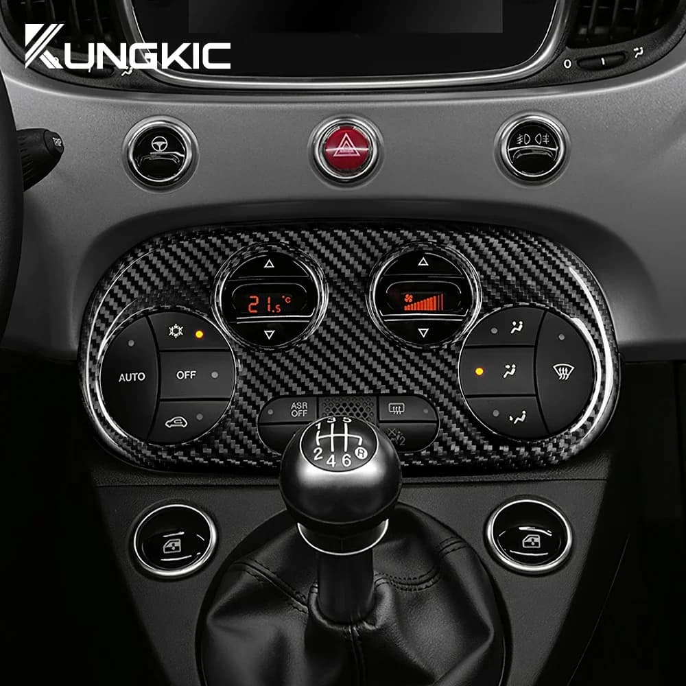 Pour Abarth 595 2012-2017 2018 2019 2020 2021 2022 2023 Abarth 695 2017-2023 Fiat 500 2008-2023 revêtement d'habillage en Fiber de carbone dur véritable