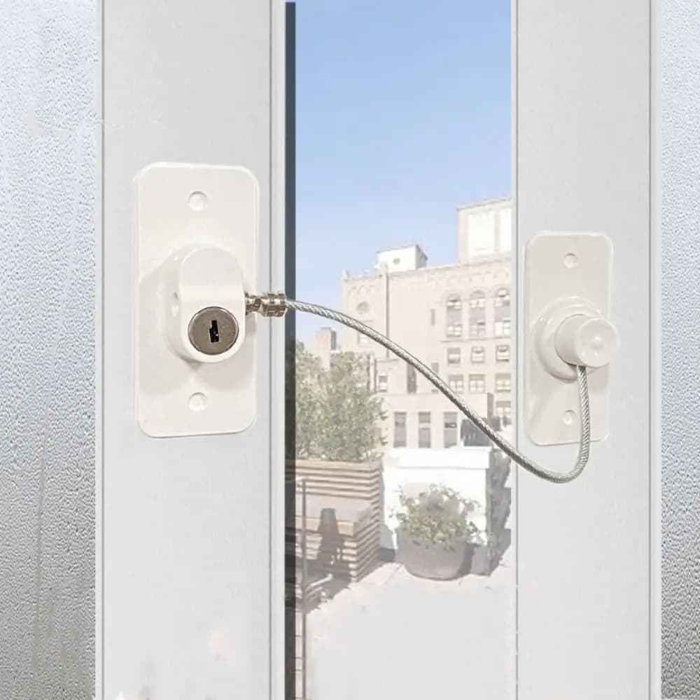 Serrure de fenêtre rotative en plastique avec clé