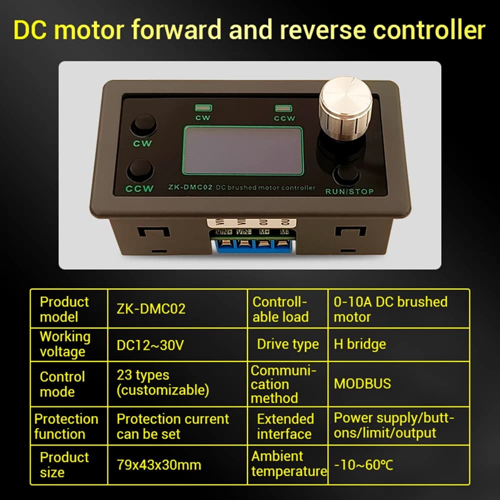 Contrôleur avant/arrière de moteur à courant continu DMC02 avec retard