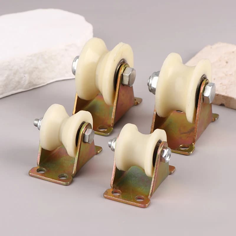 NOUVEAU Roulement à rouleaux rainurés en nylon V/U avec support 30mm 50mm pour porte