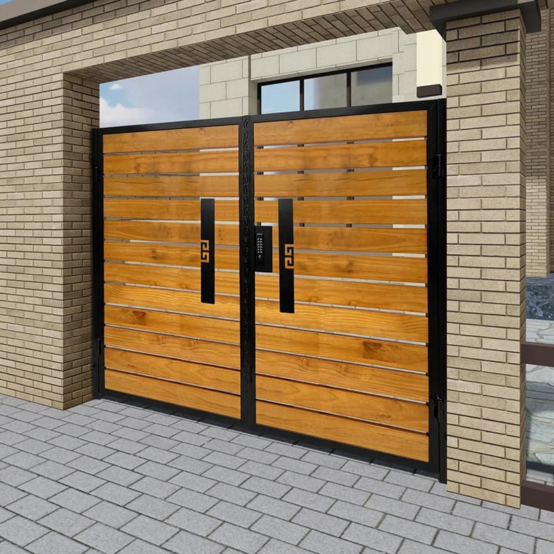 Porte de maison de jardin européenne en acier inoxydable