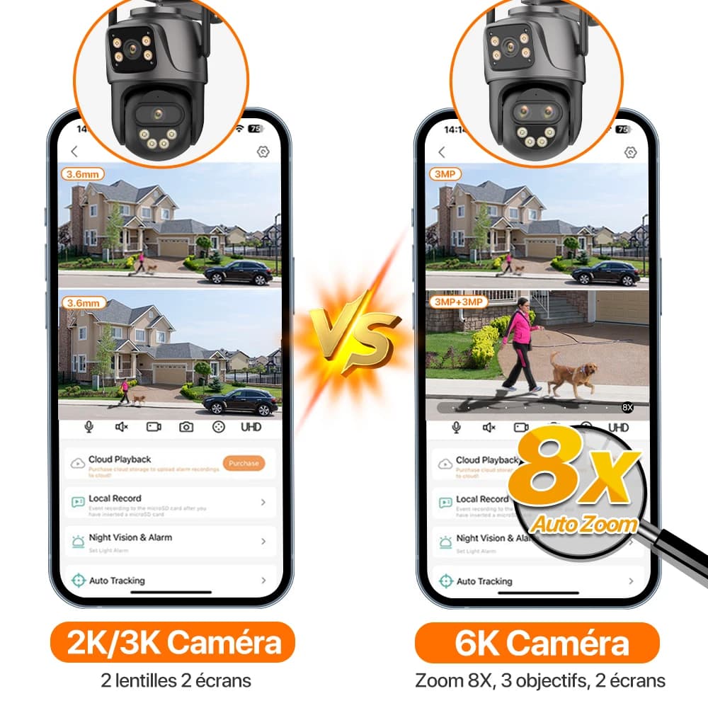 Caméra IP 6K 9MP HD WiFi