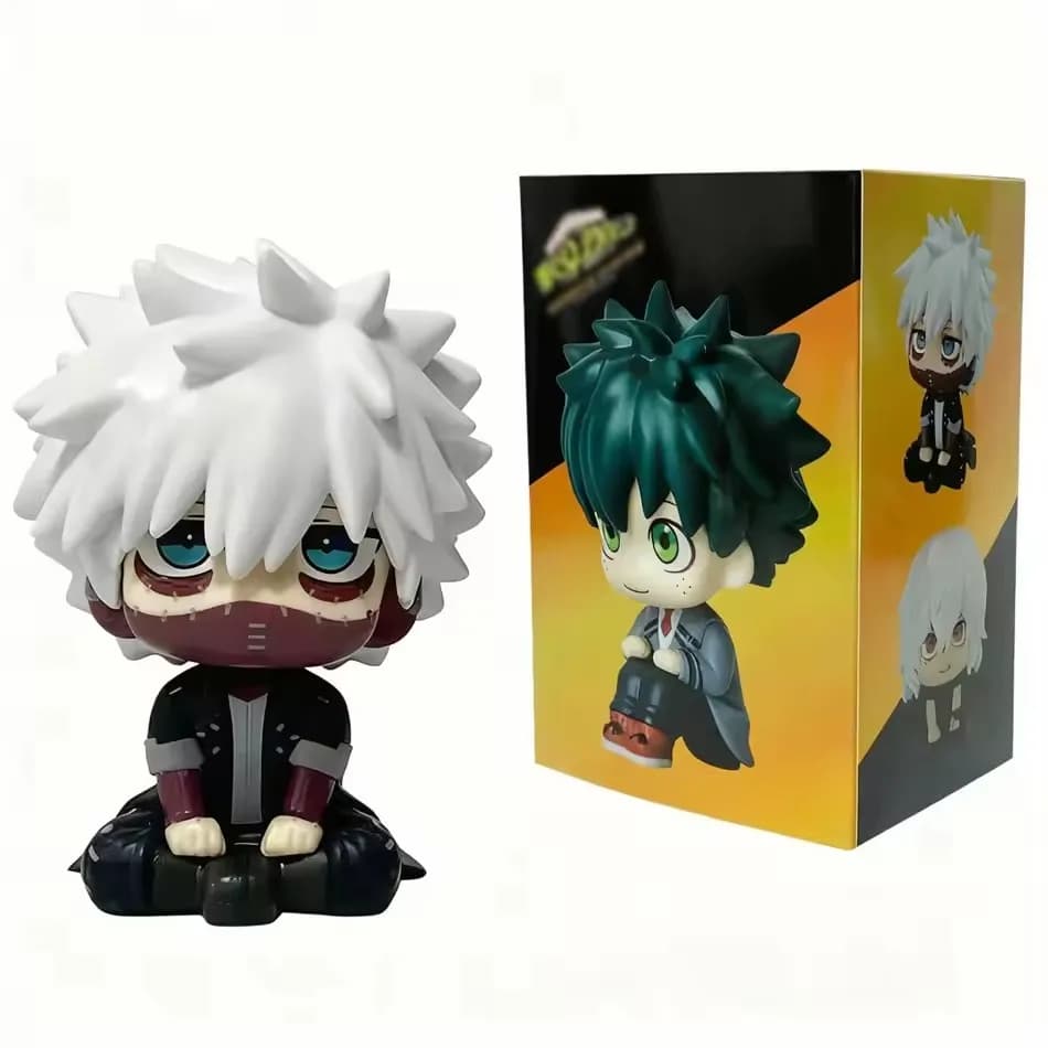 PVC | (MHA) : Tomura Shigaraki / Izuku Midoriya / Katsuki Bakugo My Hero Academia Figurine PVC Mignonne Chibi | Jouet de collection
