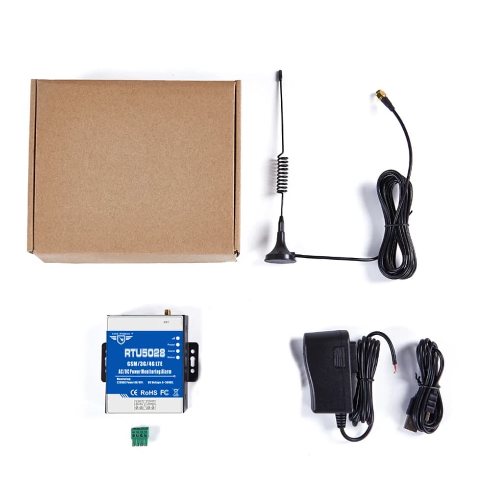 GSM 3G 4G, surveillance de l'état de la tension d'alimentation, alarme de panne de courant, alerte SMS, Support Modbus TCP et RTU