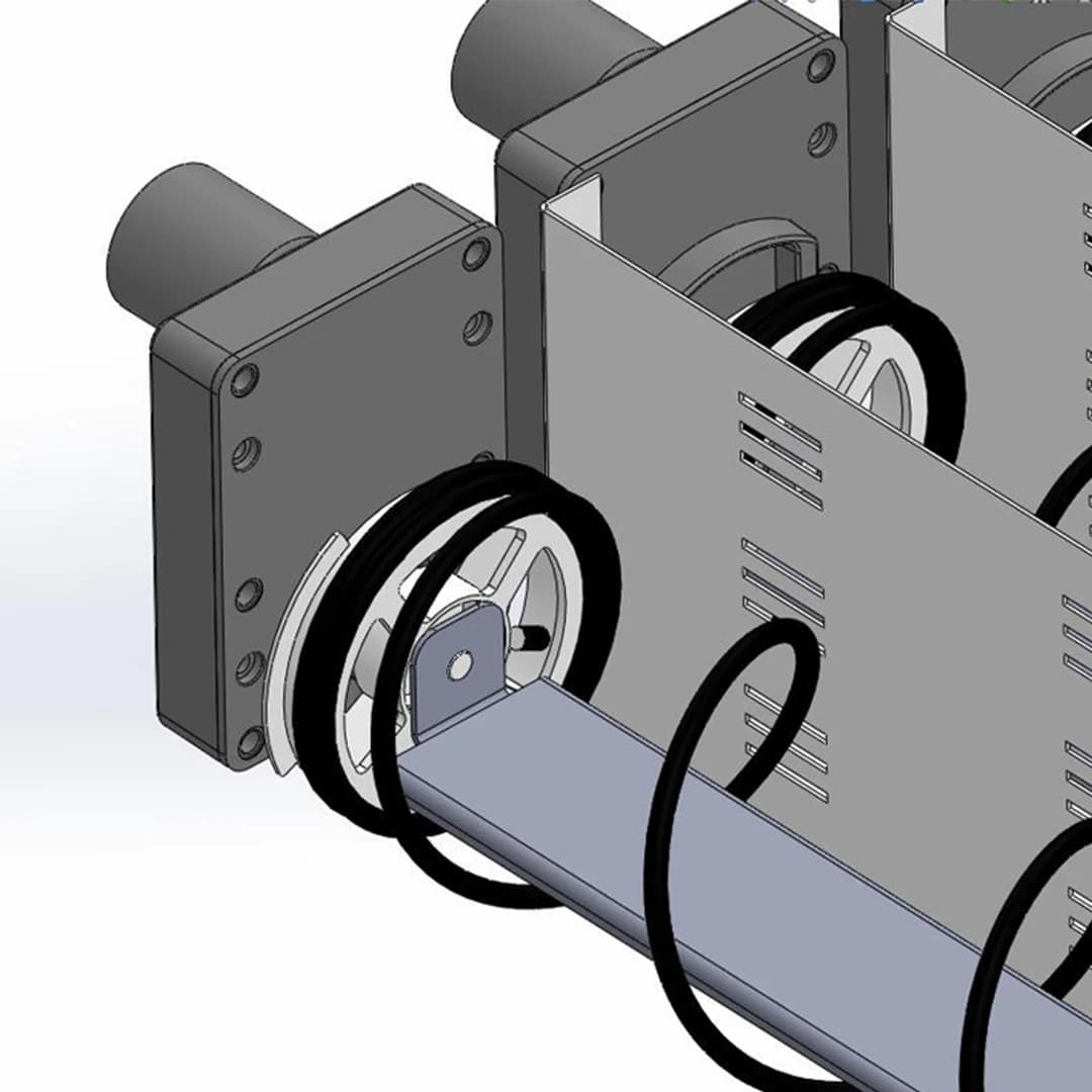 Moteur à deux têtes distantes avec micro-interrupteur