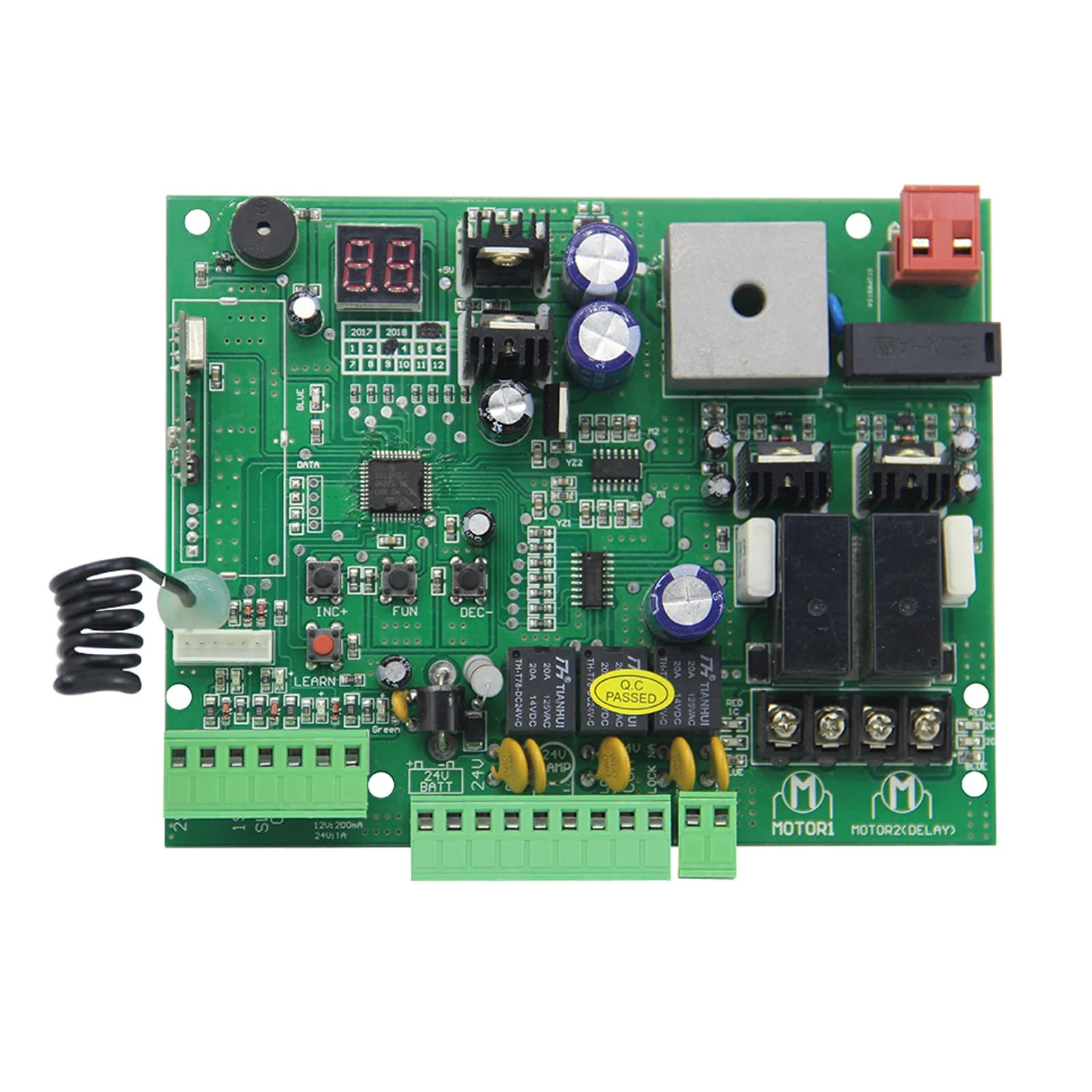 Carte PCB DC 24V pour ouvre-porte battante automatique à Double bras, panneau de commande, système central de contrôle intelligent, raccords de remplacement