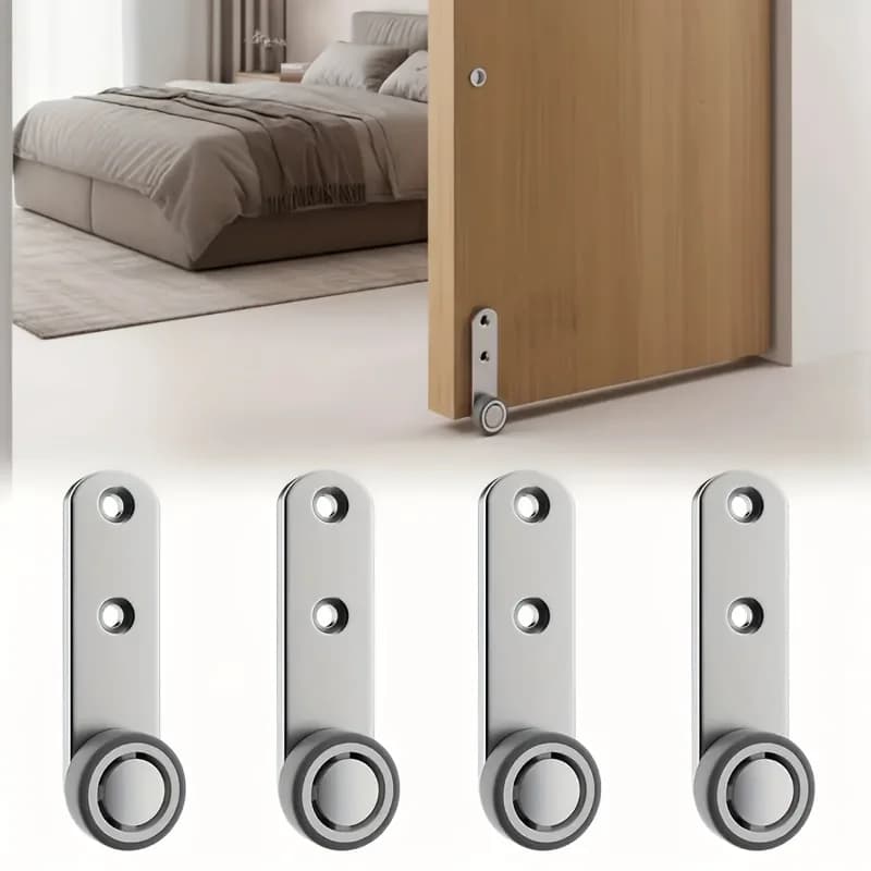 Roue de porte coulissante silencieuse robuste avec 4 rouleaux et 8 vis