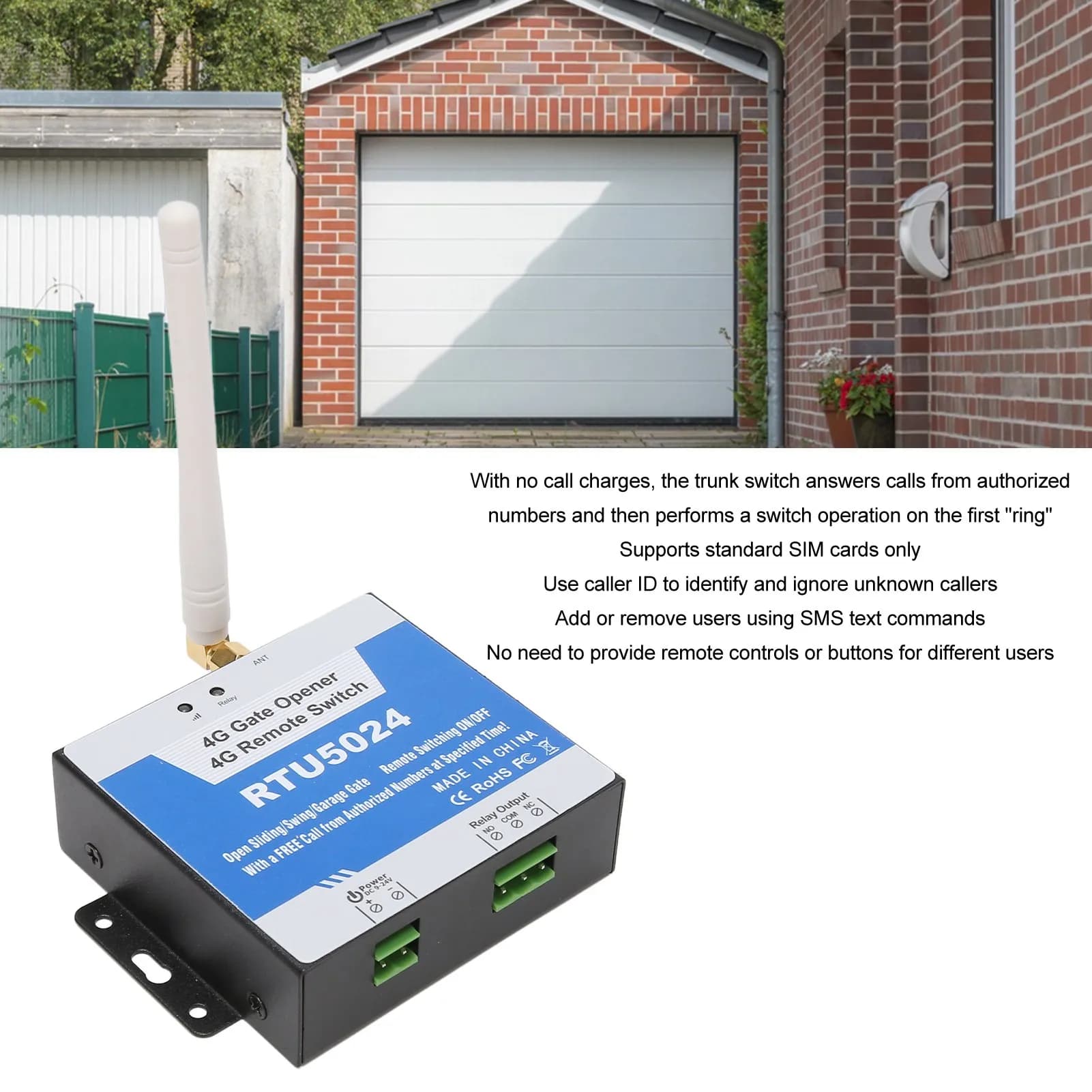 4G ouvre-porte SMS alarme intelligente reconnaissance d'identification