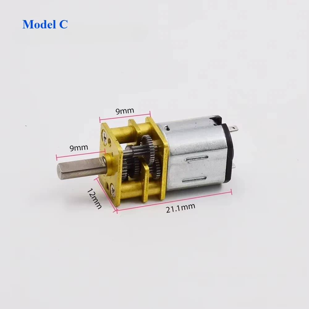Micro boîte de vitesses entièrement en métal N10, moteur à engrenages, moteur à engrenage, arbre en D, DC 3V-6V, vitesse lente pour voiture robot, serrure électrique
