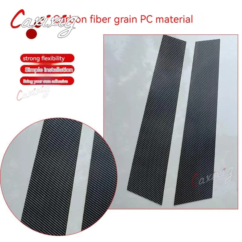 6 pièces pilier postes porte fenêtre garniture BC colonne autocollant extérieur pour Mitsubishi Lancer berline 2008-2017 Proton Inspira 2010-2015