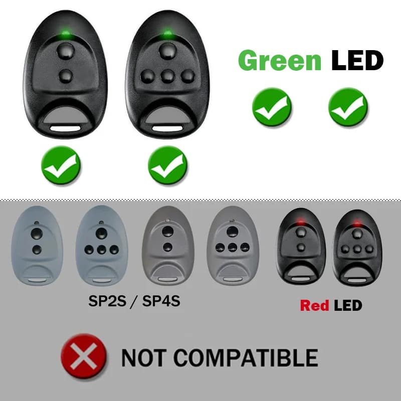 Télécommande électronique pour portail / porte de garage SPACE SP2 SP4 433