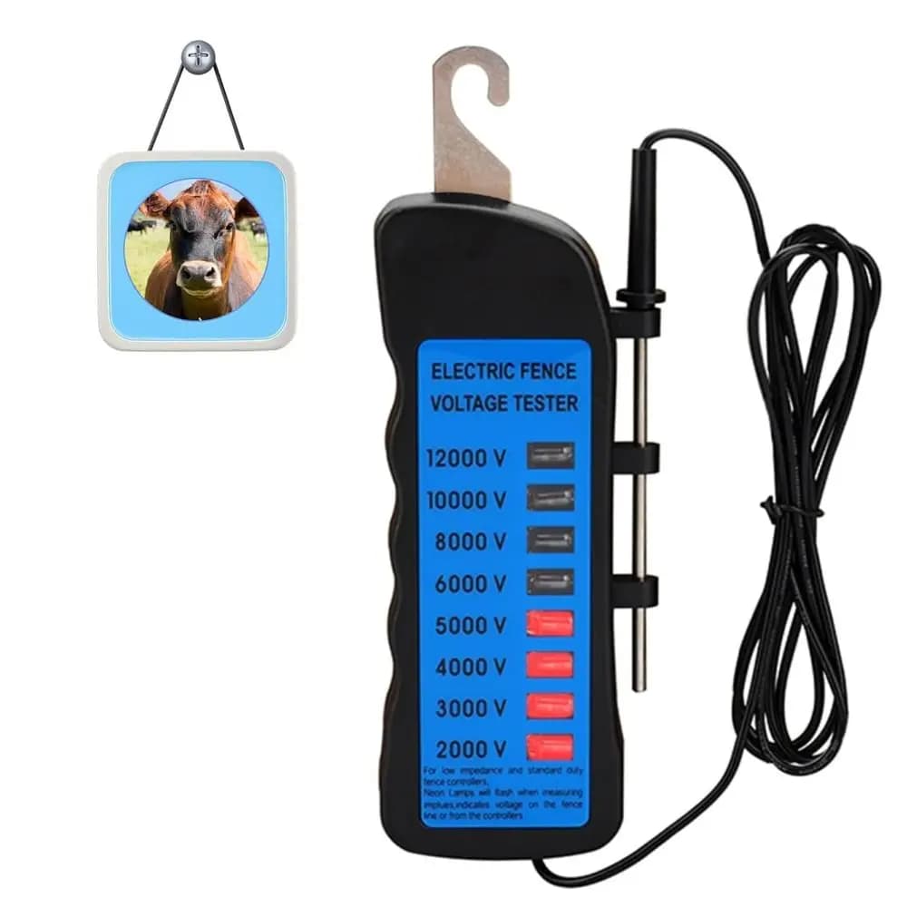 Testeur de clôture électrique portable 12KV avec affichage numérique